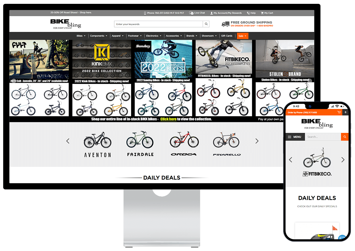 BikeBling.com - Volusion Design