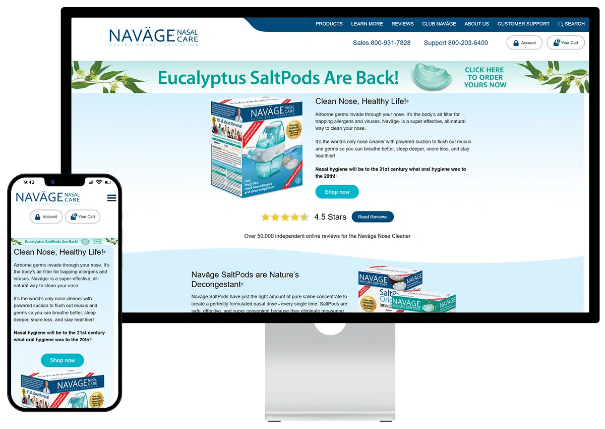 Navage.com- BigCommerce Design and Development