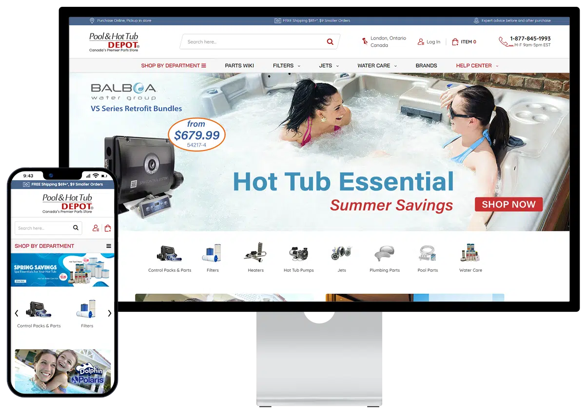 Poolandhottubdepot.com Store Redesign