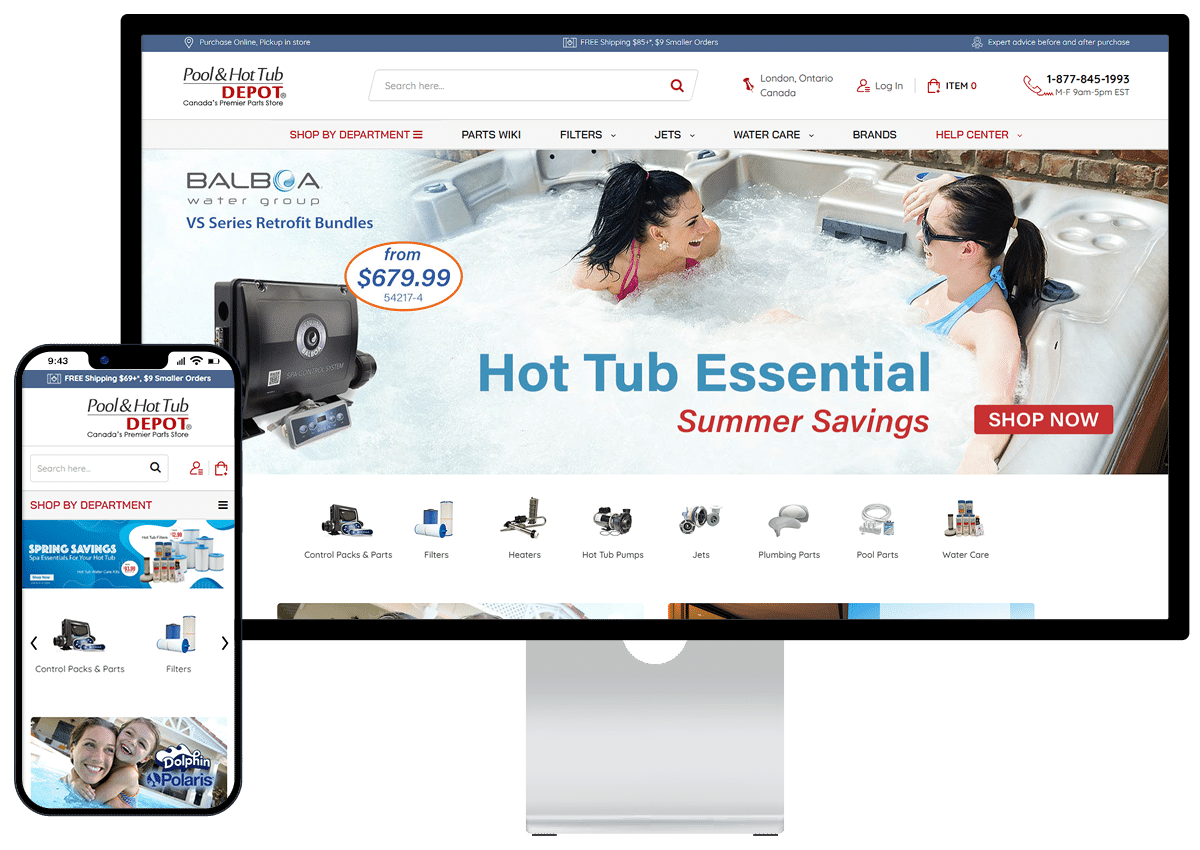 Poolandhottubdepot.com Store Redesign