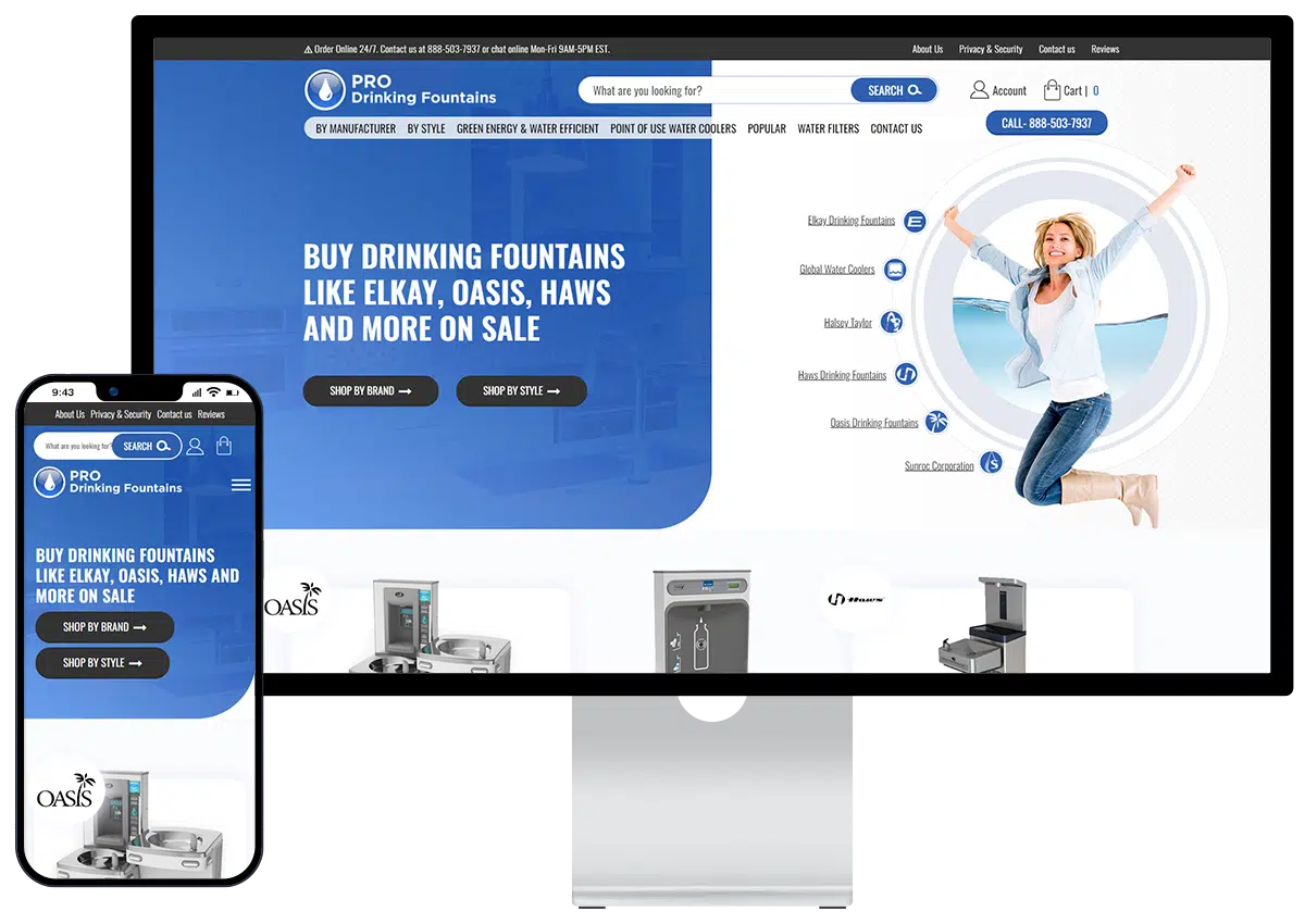 ProDrinkingFountains.com - BigCommerce Design, Migration and Development