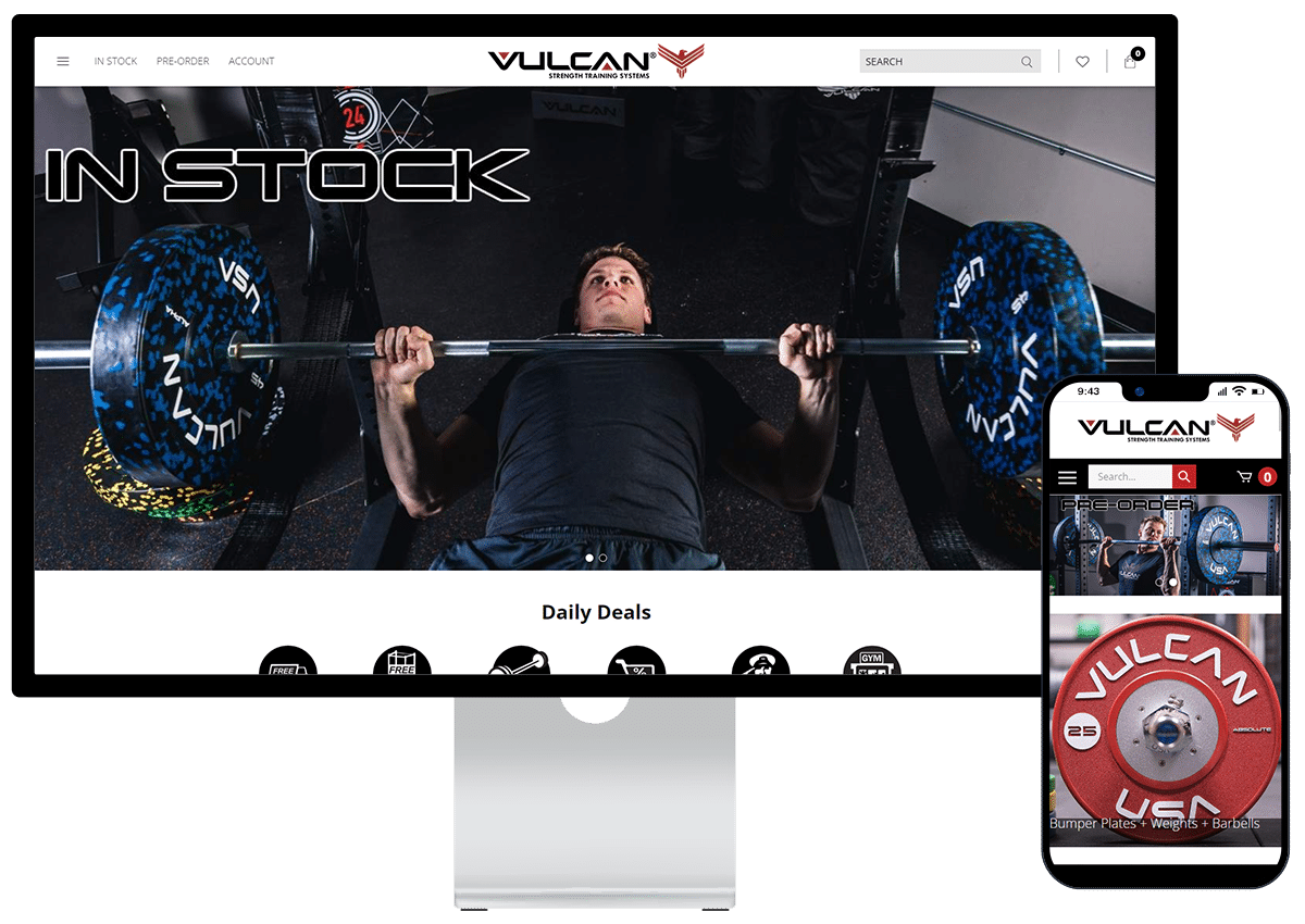 Vulcanstrength.com Volusion Site Redesign