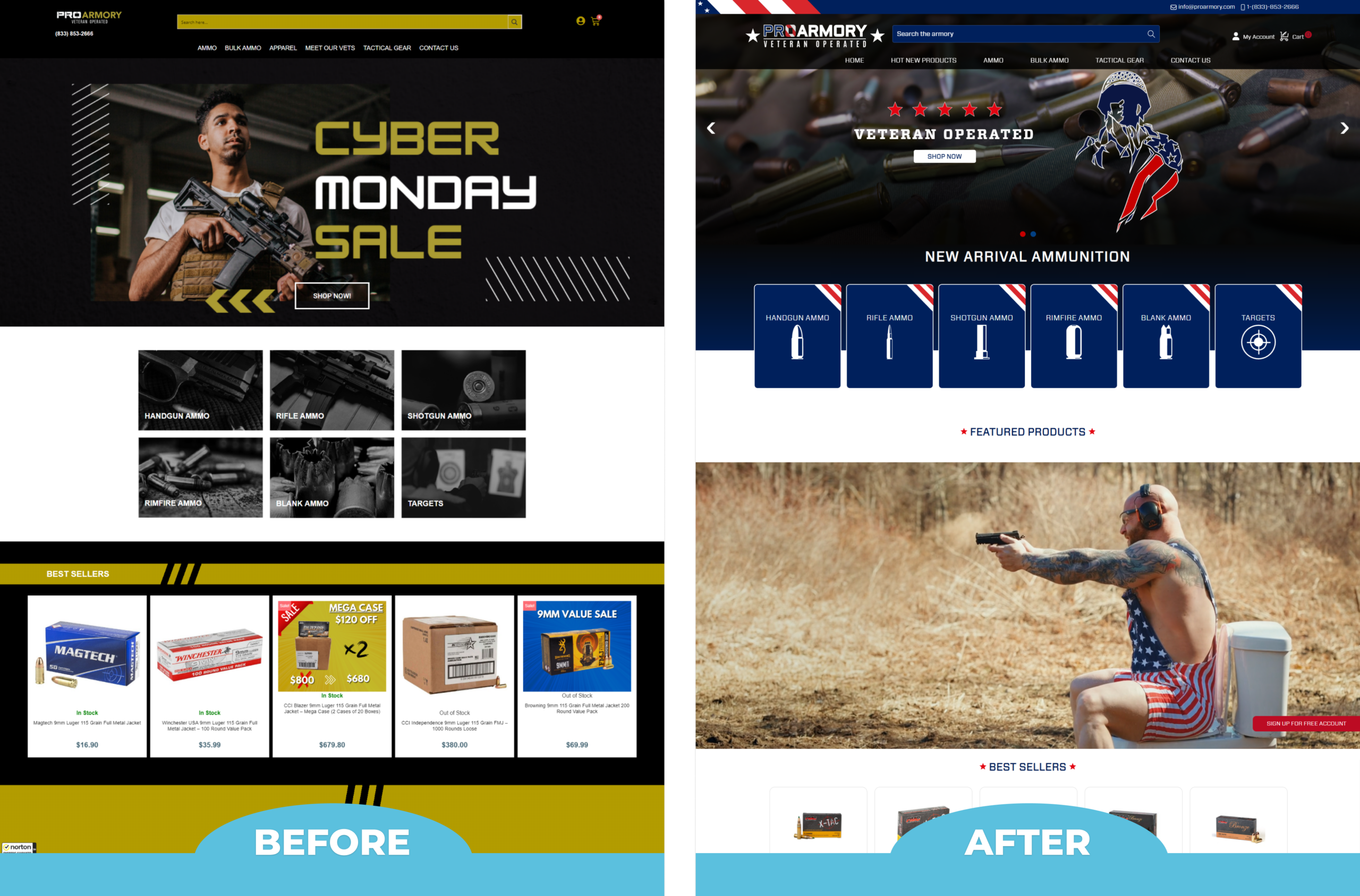 ProArmory.com - BigCommerce Site Redesign