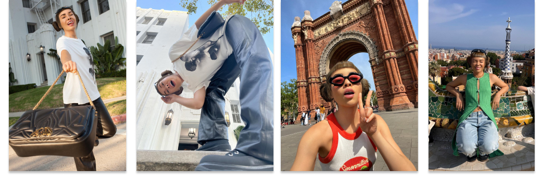 4 Example pictures of wildly popular virtual influencer Miquela