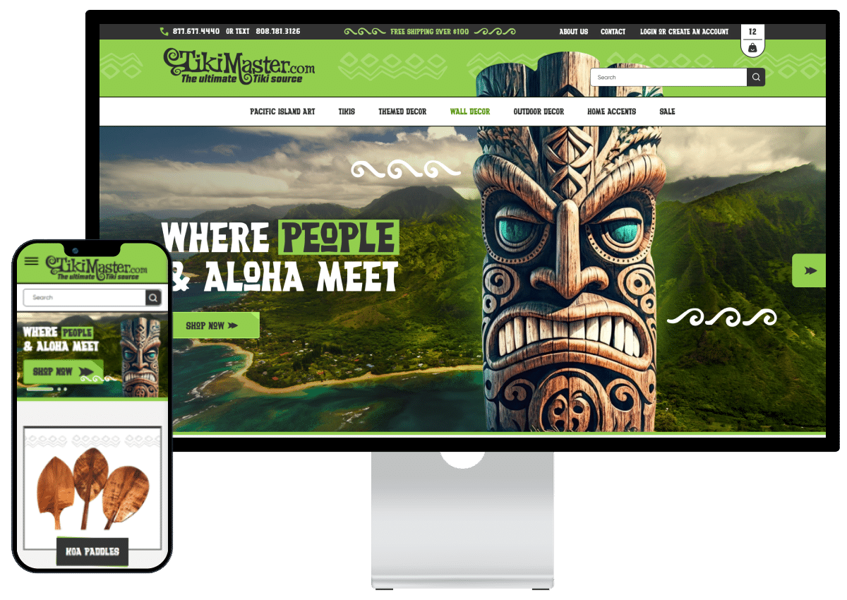 Tiki Master BigCommerce website redesign