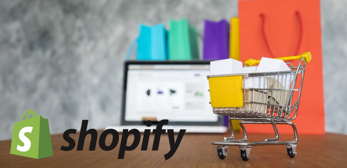 shopify logo and cart