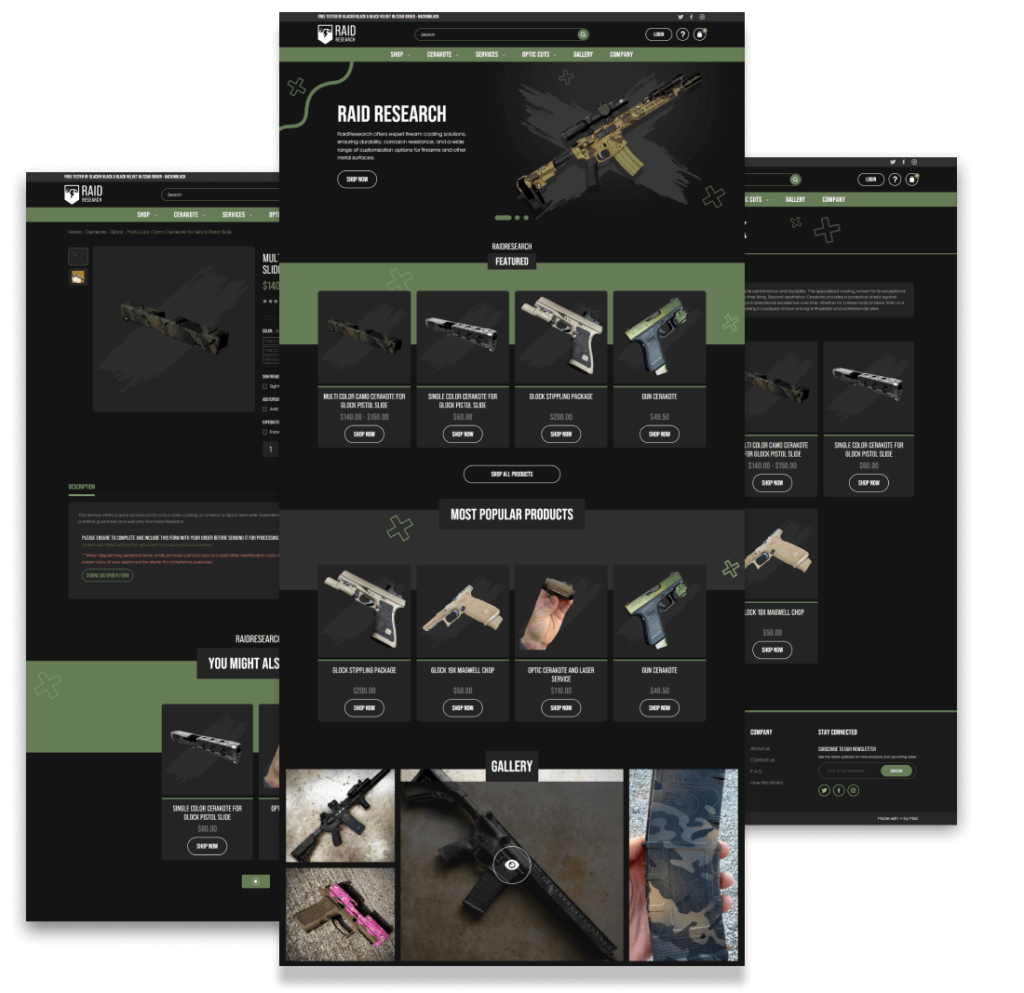 Raid Research website design