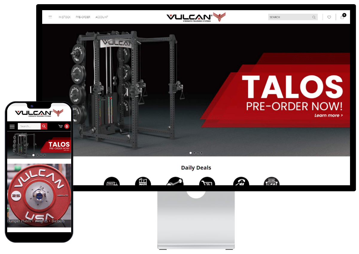 Vulcan Strength Boutique BigCommerce website redesign