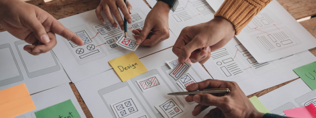 photo of UX Designers collaborating