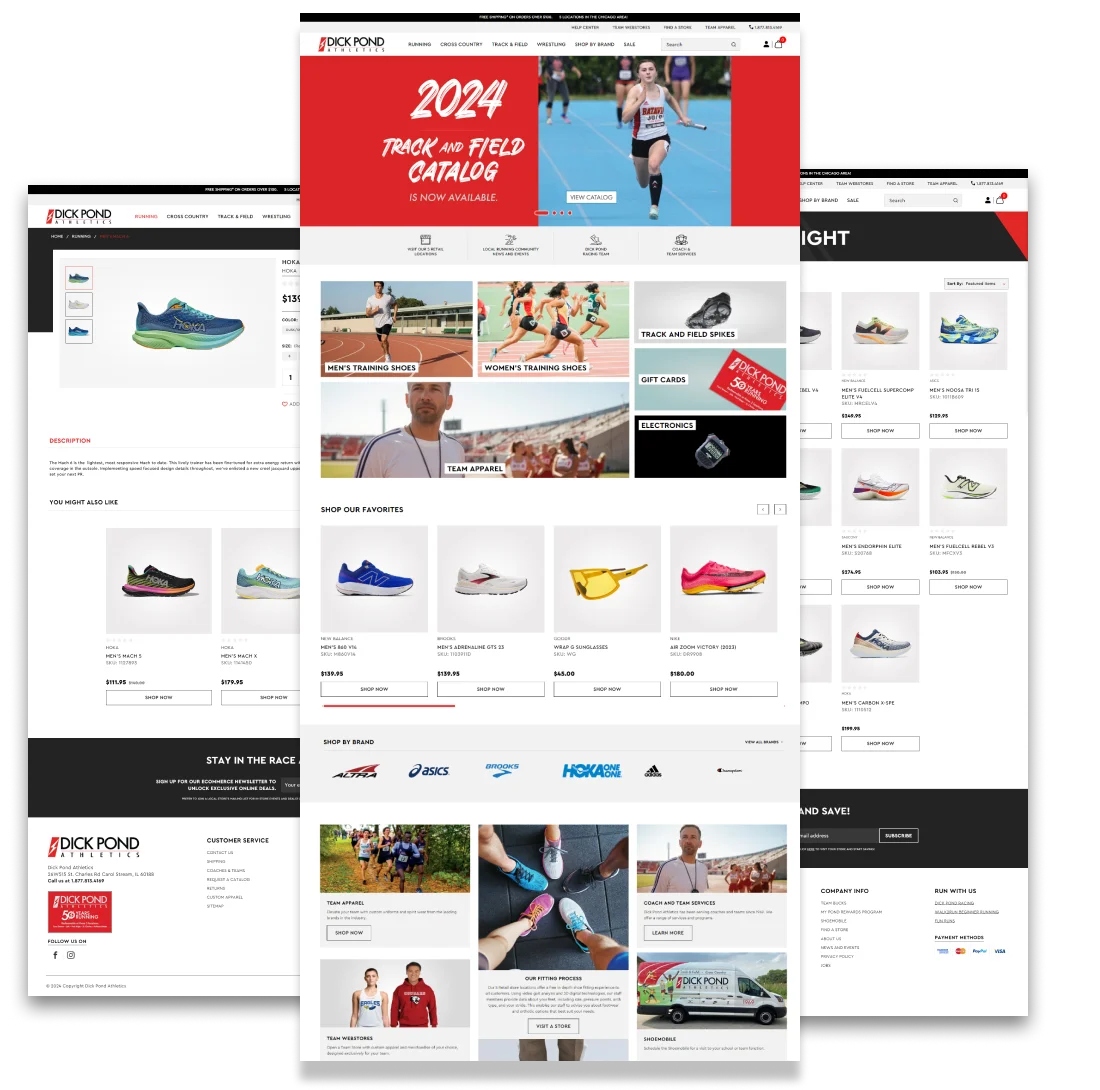 Dick Pond Athletics BigCommerce Website Redesign By MAK Digital