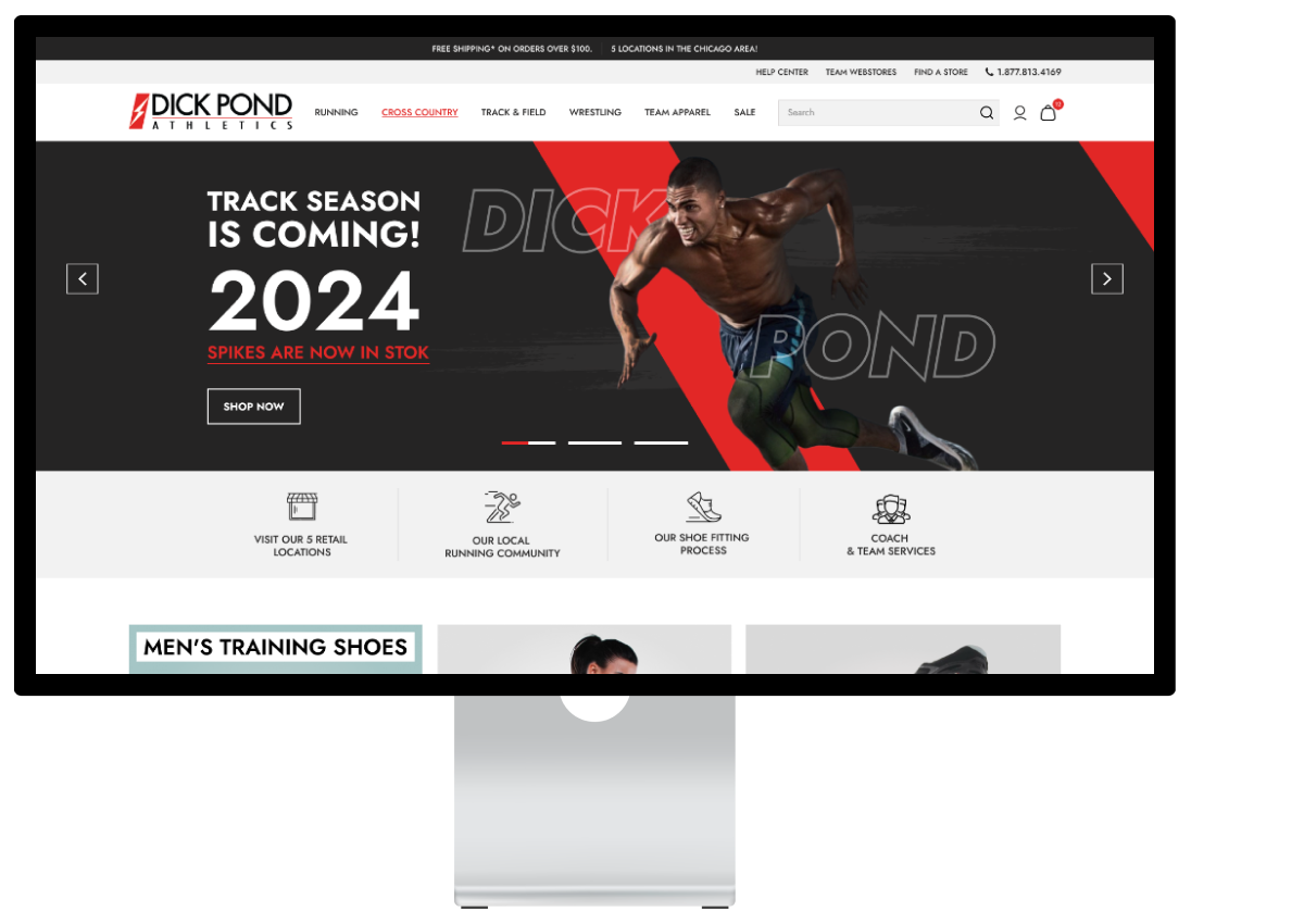 Dick Pond Athletics BigCommerce Redesign