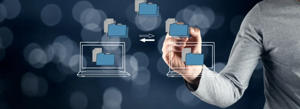 A man migrating data on a platform