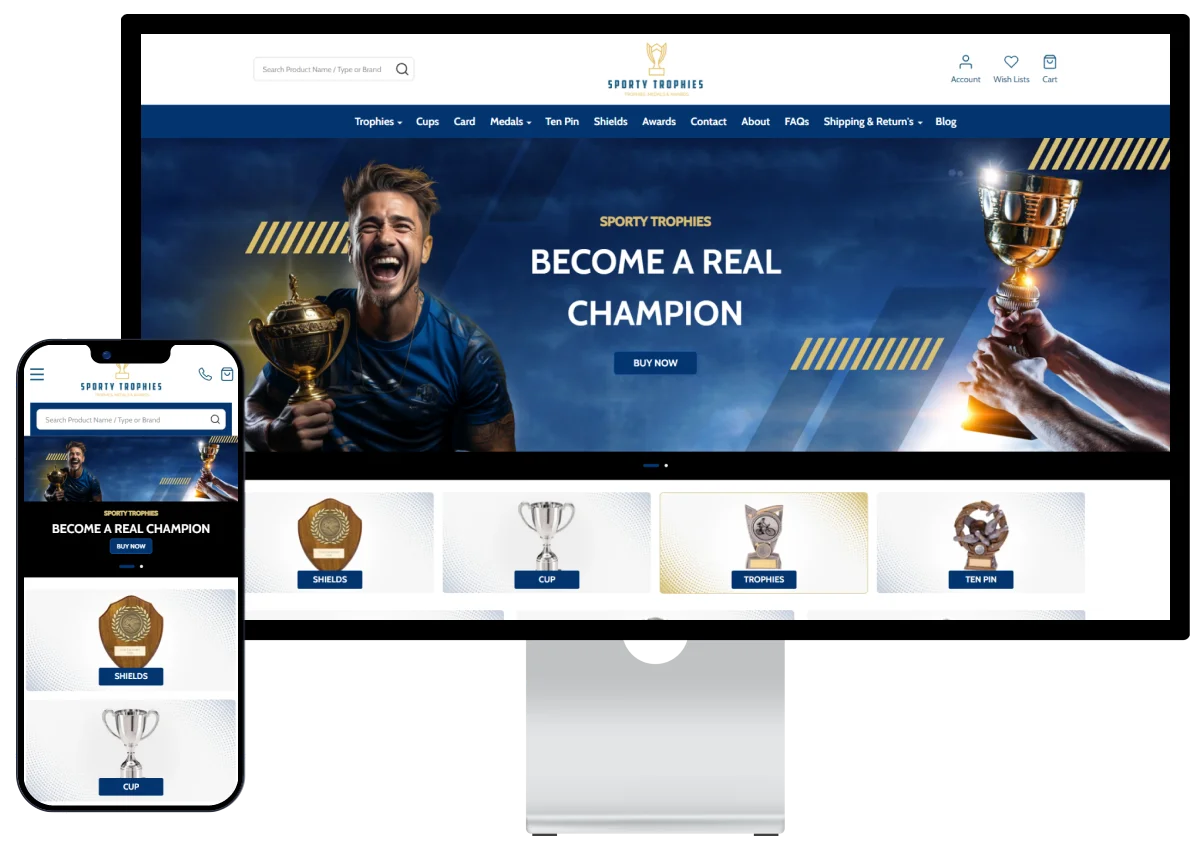 Sporty Trophies website refresh