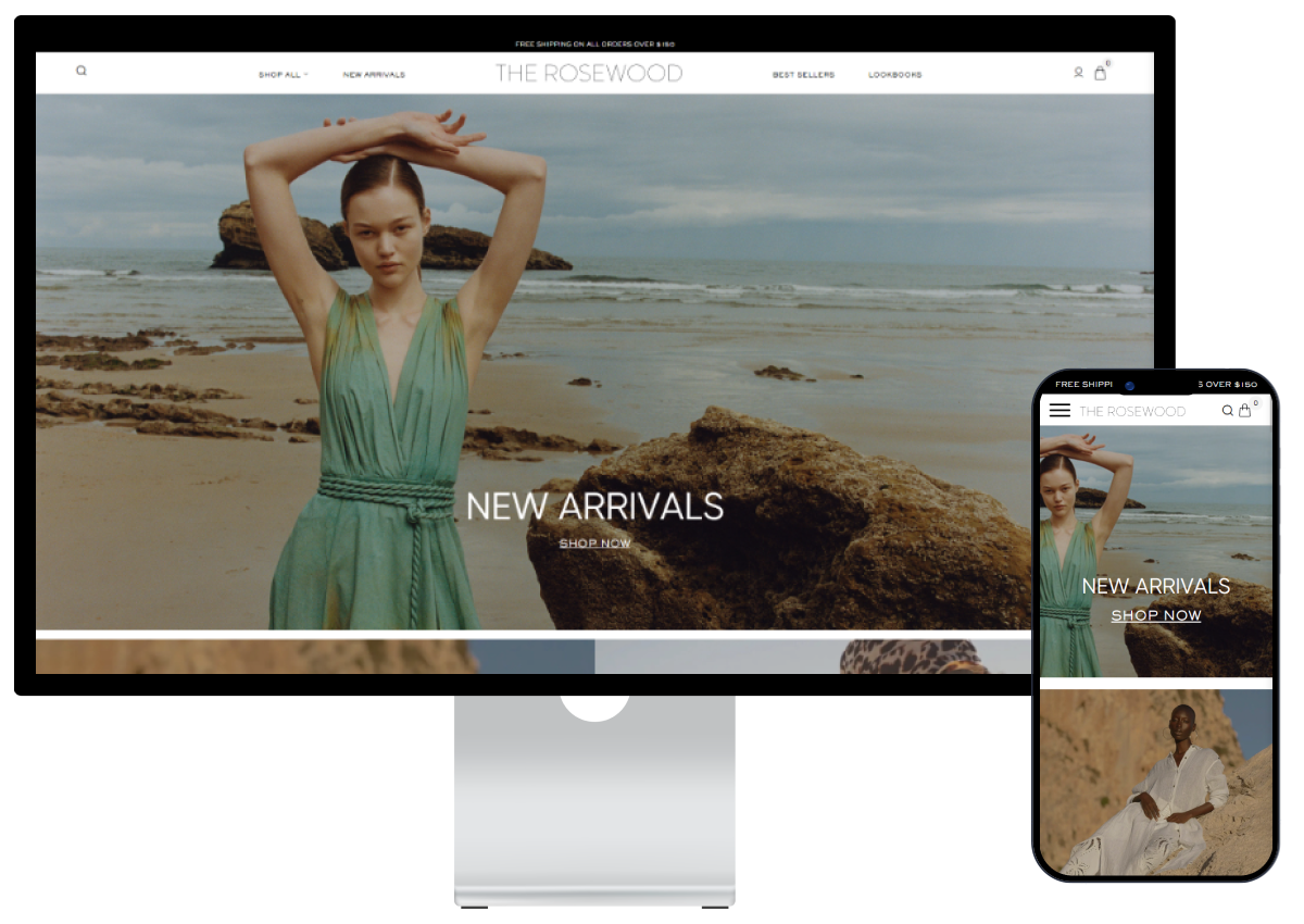 shoptherosewood.com BigCommerce Website Maiden Site Build