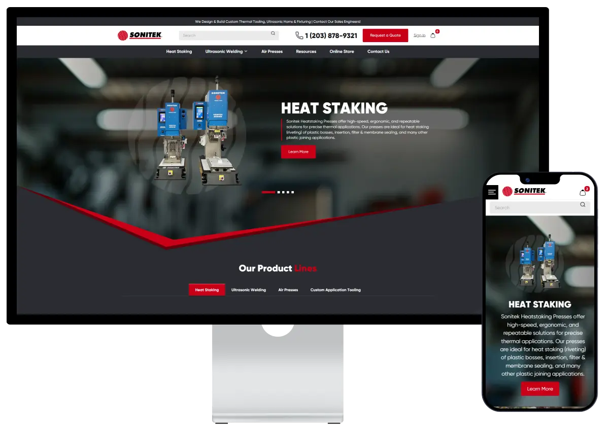Sonitek BigCommerce Store Redesign