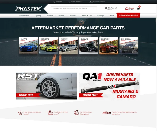 Portfolio: BigCommerce SEO Services for phastekperformance.com