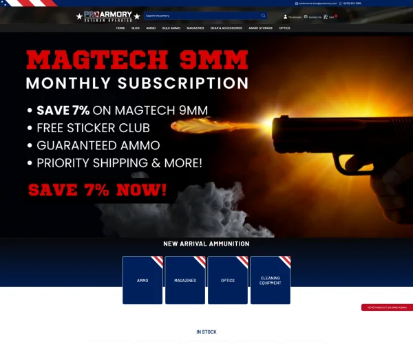 BigCommerce Store Redesign for ProArmory
