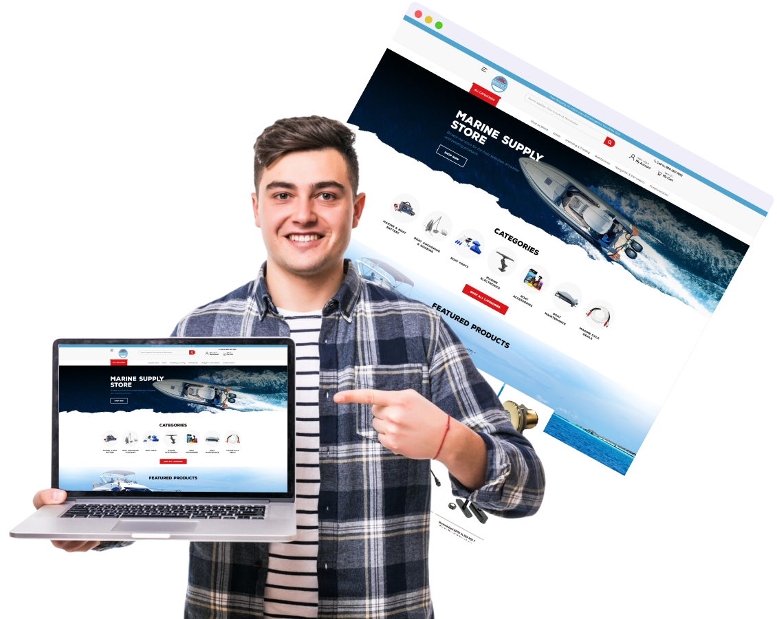 Marinewaze bigcommerce website Redesign