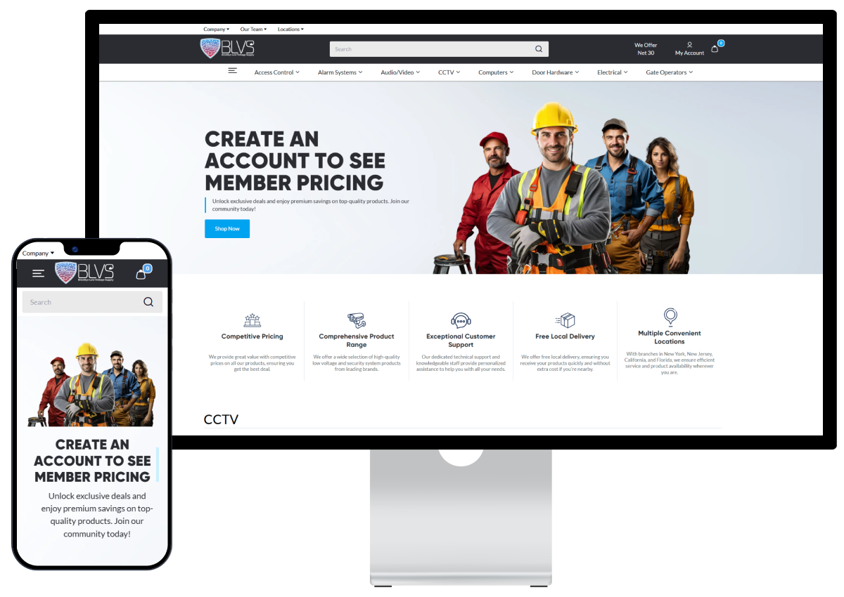 BLVS'S Newly designed site on desktop and mobile