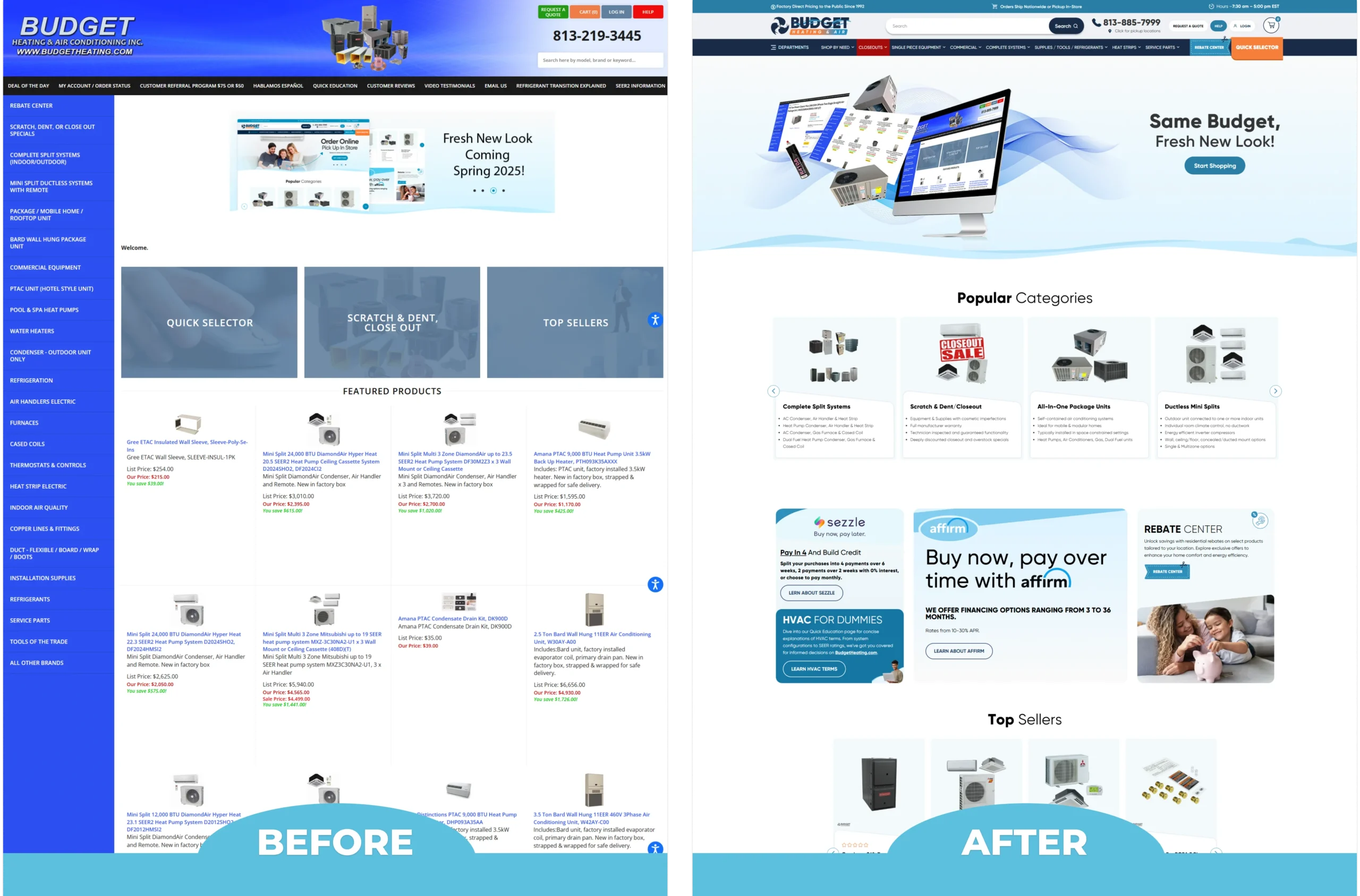 bigcommerce migration for Budget Heating and Air Conditioning Inc.