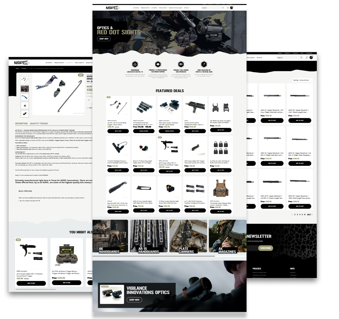 NSPEC Innovations web design concept