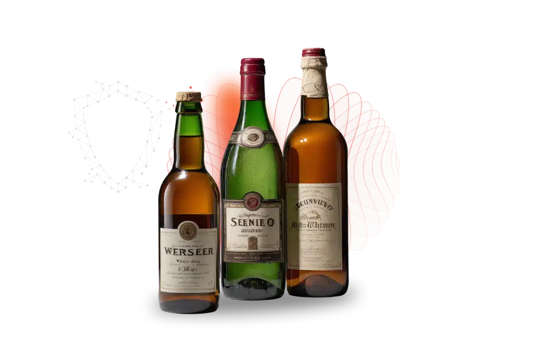  Image of 3 alcoholic beverage bottles