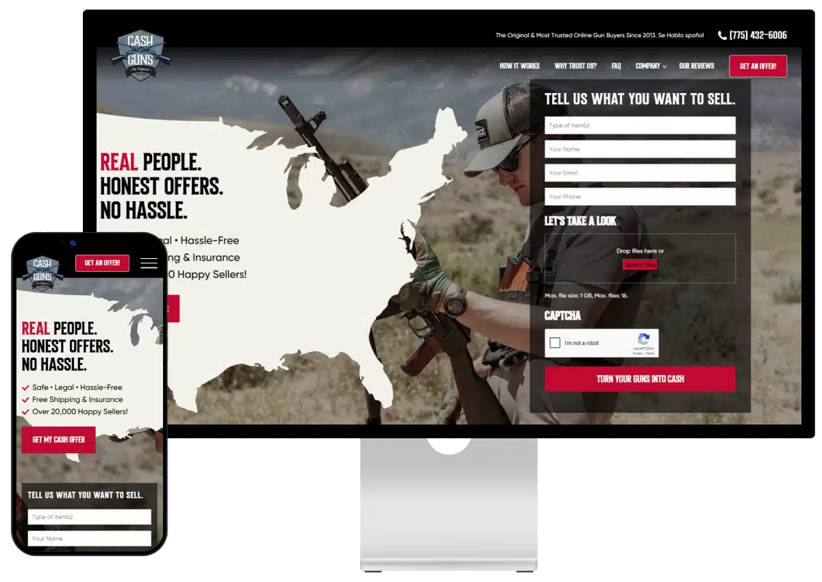 Cash My Guns WordPress Redesign