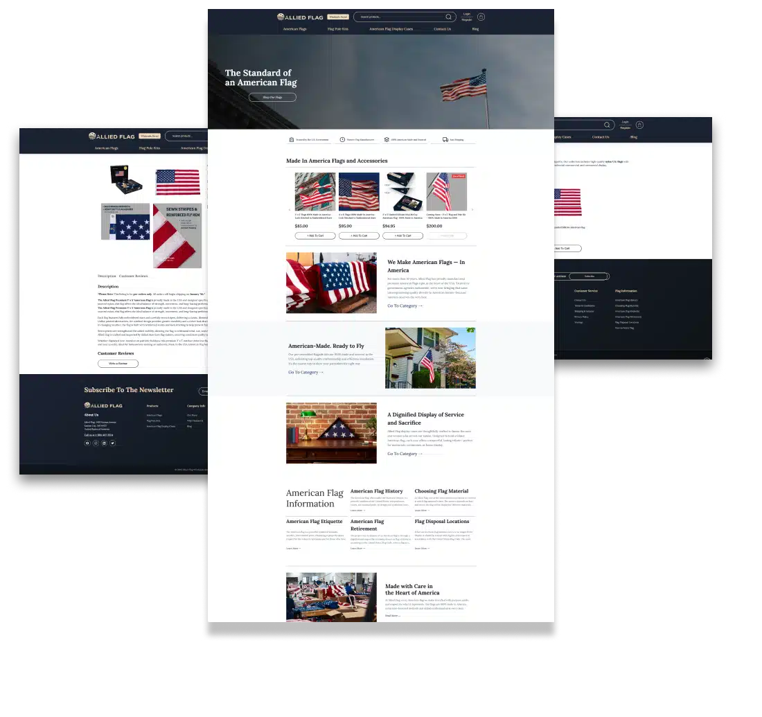 Allied Flag web design concept
