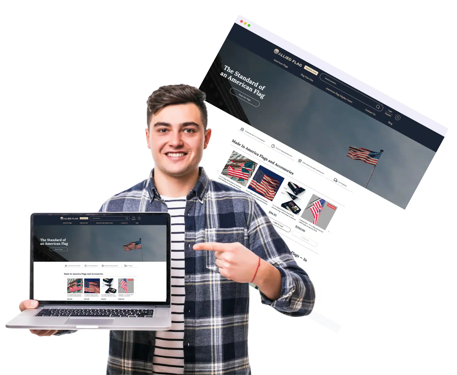 Allied Flag bigcommerce website re-design