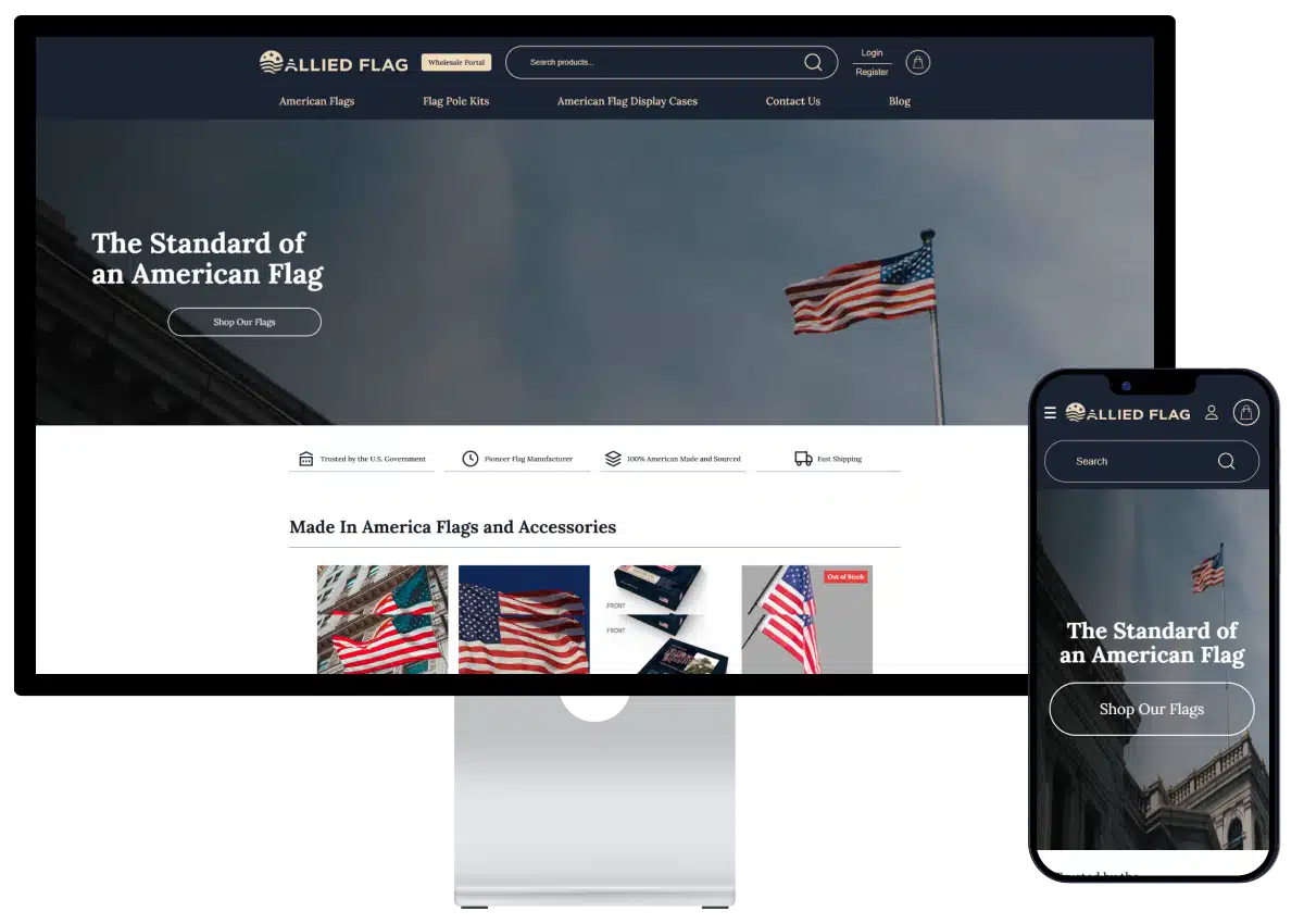 Allied Flag BigCommerce Website Redesign Case Study