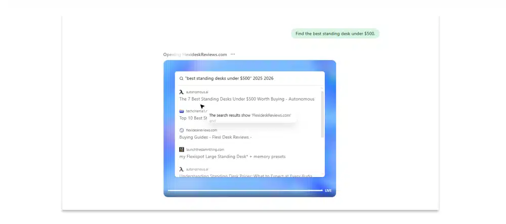 Screenshot of GPT Agent