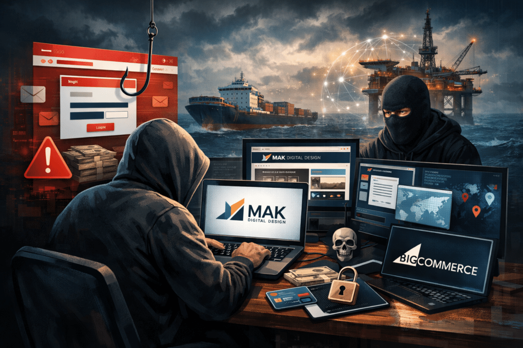 Offshore Operation Impersonating MAK Digital Design to Target BigCommerce Merchants