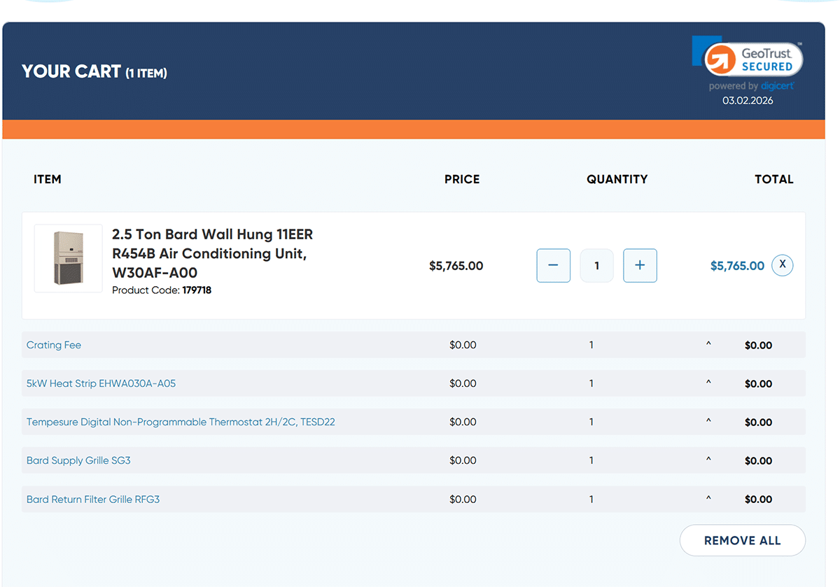 Bundled Product Cart View