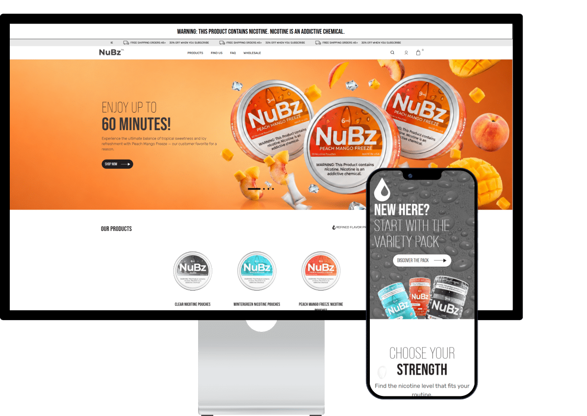 NuBz Pouches BigCommerce Website Case Study